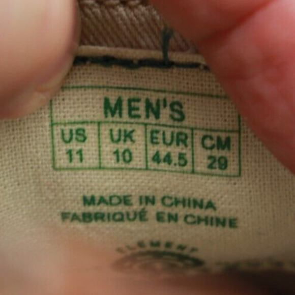 Element Mens Recycled Vegan Tan Brown Leather Skateboard Shoes Size 11 - Picture 8 of 8